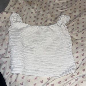 white crop top